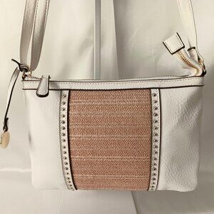 NEW ~ NICOLE MILLER VINTAGE OFF WHITE CROSSBODY PURSE 🤎